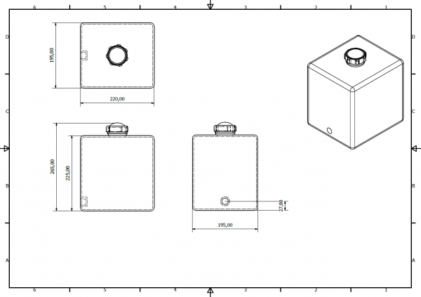 8 Litre Plastic Potable Water Storage Tank | Northern Tank Store