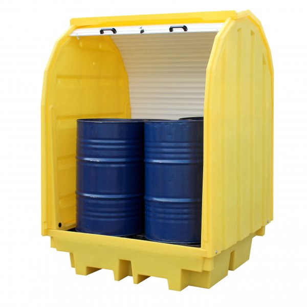 410 Litre Hard Covered Drum Spill Pallet - 4 Drum